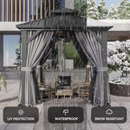 Aoxun 8'x8' Hardtop Gazebo, Aluminum Frame Canopy - Image 6