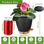 6 Inch Self Watering Pots for Indoor Plants – Small Plastic Planters - Image 5