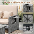 HAPPYGRILL Patio Rattan Wicker Daybed - Image 8
