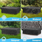 Velway Patio Furniture Cover Outdoor, Waterproof Rectangular Patio Table Chair - Image 6