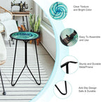 LIFFY Patio Side Table, Small Round End Table, Metal Side Table Outdoor - Image 5