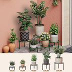 5-Pack Metal Plant Stand Indoor Outdoor Decoration Small Plant Holders - Image 3
