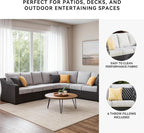 Signature Design by Ashley Beachcroft Curved Modern 4-Piece Outdoor Sectional - Image 5