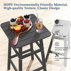 Bar Height Chairs Set of 2, HDPE Bar Height Outdoor Chairs, Weather Resistance - Image 4