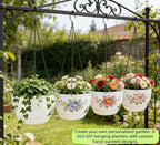 Set of 4-8 Inch Self Watering Hanging Planters - Image 4