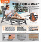VEVOR Chaise Lounge Chair, 400 lbs Weight Capacity, 6 Positions Adjustable - Image 4