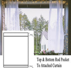 10 x 10 ft Outdoor White Tulle Backdrop Curtains Waterproof Voile Sheer Screen - Image 6