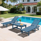 SERWALL Rectangle Outdoor Coffee Table, HDPE Patio Coffee Table - Image 2