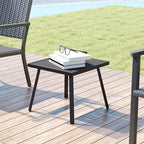 C-Hopetree Small Metal Outdoor Coffee Side Table - Image 3