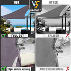 LOVE STORY Custom Size 16'x16'x22.6' Dark Grey Sun Shade Sail Right Triangle - Image 7