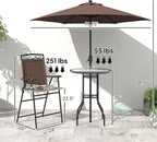 Outsunny 4 Piece Outdoor Bar Set - Image 7