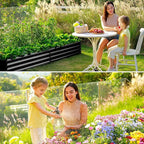 Land Guard 3 Pack 6×3×1ft Galvanized Metal Raised Garden Bed, Metal Planter Kit - Image 7