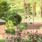 SUNNYPARK Set of 2 Hummingbird Metal Garden Trellis - Image 6