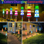Solar Garden Lights Outdoor Decorations, 4 Packs Lighthouse Waterproof - Image 3