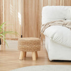 Round Ottoman Natural Seagrass Footstool, Round Footstool - Image 10