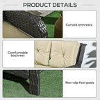Outsunny 2-Seater Outdoor Sofa - Image 6