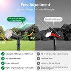 Solar Lights Outdoor Spot Light: 4 Pack 120°&180° Adjustable Bigger LED Solar - Image 2