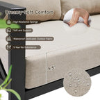 Patio Furniture Set, 6-piece Metal Sectional Furniture Sofa - Image 6