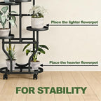 Plant Stand 5 Tier Indoor Outdoor Metal Flower Shelf - Image 3