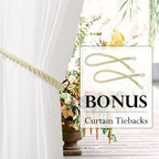 RYB HOME Linen Sheer Outdoor Curtains 84 inch Length 2 Panels Set, Lightweight - Image 2