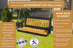 Mission Poly Lumber Wood 5FT Porch Swing Amish Craftsmandship Made in USA HDPE - Image 3
