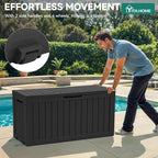 YITAHOME 72 Gallon Outdoor Resin Deck Box - Image 5