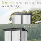 Greesum Metal Outdoor Storage Shed 5FT x 3FT, Steel Utility Tool Shed Storage - Image 5