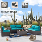 Kullavik 13PCS Outdoor Patio Furniture Set - Image 6