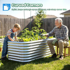 Quictent Raised Garden Bed Kit Oval Galvanized Metal Planter Box Tall - Image 2