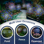 Solar Garden Lights Outdoor, 6 Pack 120 LED Twinkling Firework Lights Decorative - Image 5