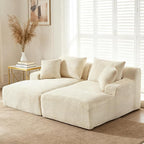 80" Double Chaise Lounge Chair Indoor, Oversized Boneless Couch Comfy by VEPXXP