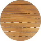 Merax Patio Outdoor Acacia Wood Round Coffee Table - Image 3