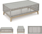 Signature Design by Ashley Seton Creek Casual Resin Wicker Outdoor Coffee Table - Image 7