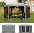 13x13FT 6-Sided Pop Up Gazebo Tent，One-Push Setup Canopy Tent by GarveeLife