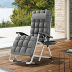 MoNiBloom Beach Chaise Lounge Chair, Patio Folding Recliner - Image 2