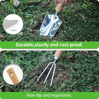 Garden Tool Set, 2 Pieces Stainless Steel Heavy Duty Garden Tools, Gardening Kit - Image 6