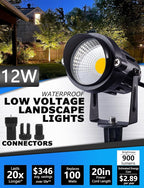 SUNVIE 12W Low Voltage LED Landscape Lights - Image 2