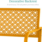 Best Choice Products Outdoor Bench 2-Person Metal Steel Benches Furniture - Image 5