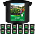 NYONG 12-Pack 25 Gallon Thickened Non-Woven Grow Bags, Aeration Fabric Pots by JNYONG