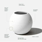 Veradek Strata Series Sphere Round Planter - Image 3