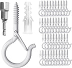 PlusRoc 40 Pack Ceiling Hooks for Hanging Plants Outdoor String Lights Heavy by PlusRoc