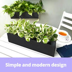 LaLaGreen Wall Planter Rectangular Metal Hanging Flower Pot - Image 4