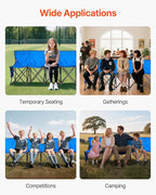 VEVOR Portable Folding Bench, 8 Seat Foldable Soccer Bench - Image 8