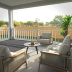 Acanva Modern All-Weather Aluminum Outdoor Patio Sofa - Image 8