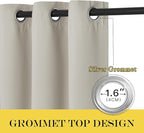 NICETOWN Sliding Door Curtains Extra Wide and Long, Thermal Insulated Large - Image 3