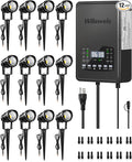 12 Pack Landscape Lights with 2 Zone 300W Low Voltage Transformer, 3000K 12V by Wilawels