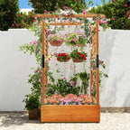 Raised Garden Bed Wooden Patio Planter - Image 2