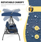 HOMREST 3 Person Outdoor Porch Swing - Image 3