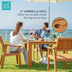ZHUSI Patio Table and Chairs Set, Outdoor Table and Chairs, HDPE Outdoor Dining - Image 2