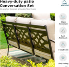 MFSTUDIO 7 Seats Large Metal Patio Conversation Sets, 6 Pieces Outdoor - Image 4
